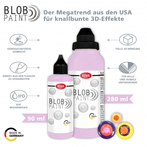 Preview: Viva Decor Blob Paint Acrylfarben, je 90 ml  (GP 1L= 50€) verschiedene Farben